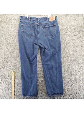 Levi Strauss Jeans Mens 42x30 Blue 550 Relaxed Fit Straight Leg Denim Waterless